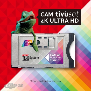 CAM Tivùsat 4K Ultra HD  inklusive BLACK Smartcard NEW